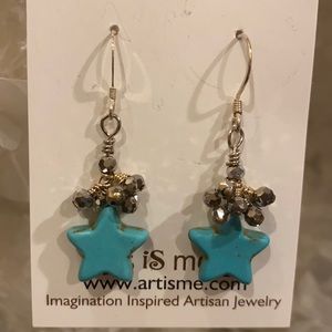 STERLING SILVER TURQUOISE EARRINGS